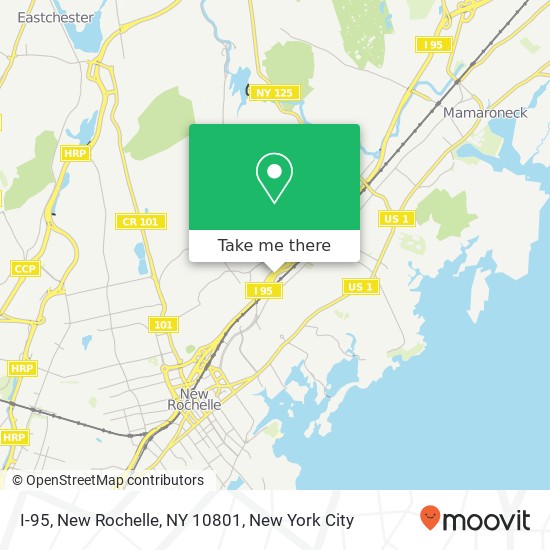 Mapa de I-95, New Rochelle, NY 10801
