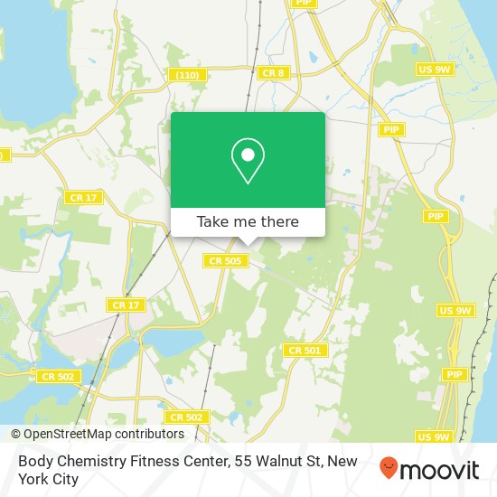 Body Chemistry Fitness Center, 55 Walnut St map