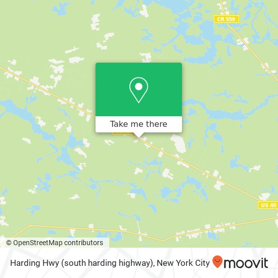 Mapa de Harding Hwy (south harding highway), Mays Landing, NJ 08330