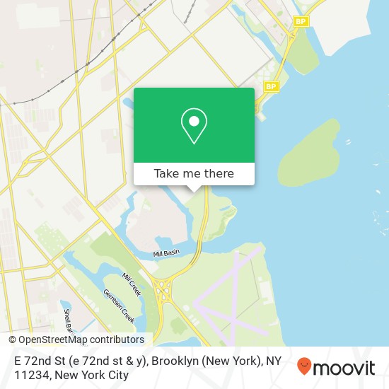 Mapa de E 72nd St (e 72nd st & y), Brooklyn (New York), NY 11234