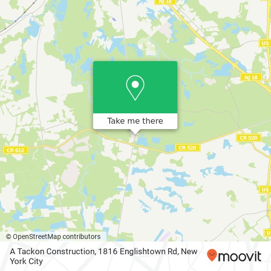 A Tackon Construction, 1816 Englishtown Rd map