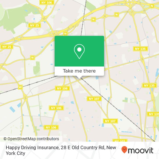Mapa de Happy Driving Insurance, 28 E Old Country Rd