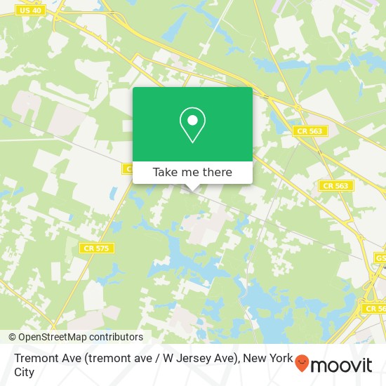 Mapa de Tremont Ave (tremont ave / W Jersey Ave), Egg Harbor Twp, NJ 08234