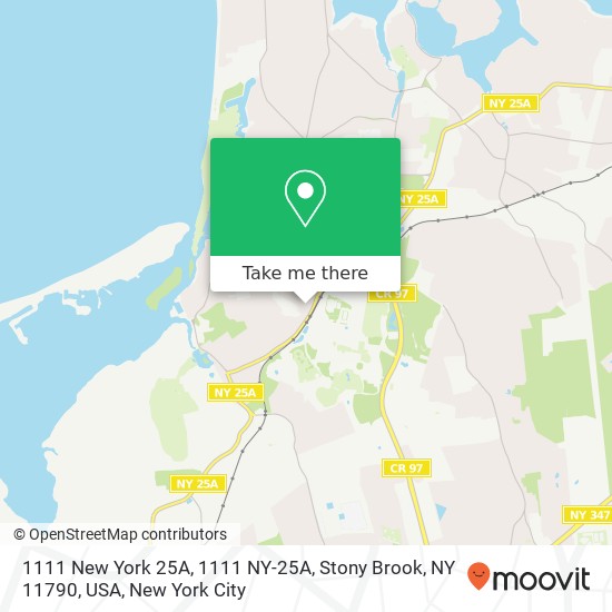 1111 New York 25A, 1111 NY-25A, Stony Brook, NY 11790, USA map