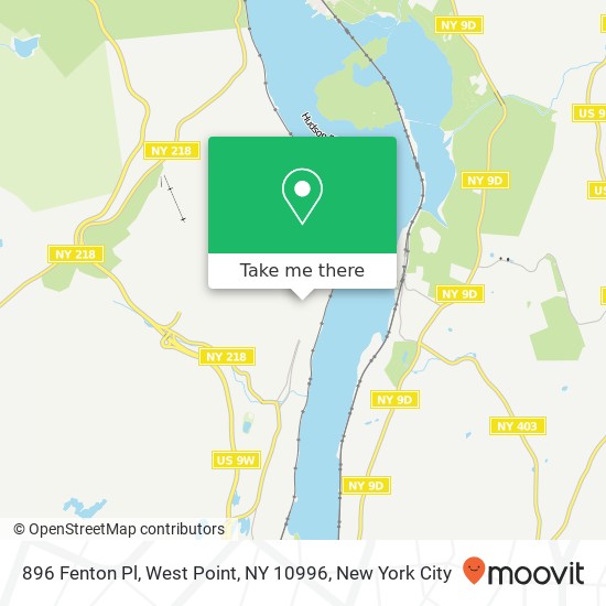 896 Fenton Pl, West Point, NY 10996 map