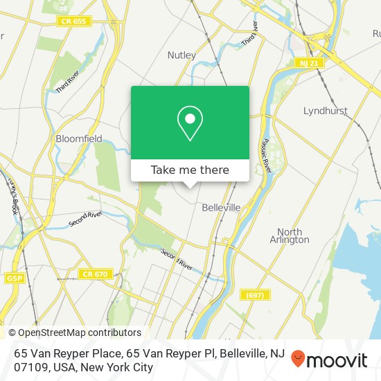 65 Van Reyper Place, 65 Van Reyper Pl, Belleville, NJ 07109, USA map