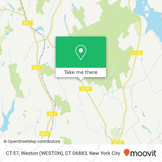 Mapa de CT-57, Weston (WESTON), CT 06883