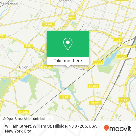 William Street, William St, Hillside, NJ 07205, USA map