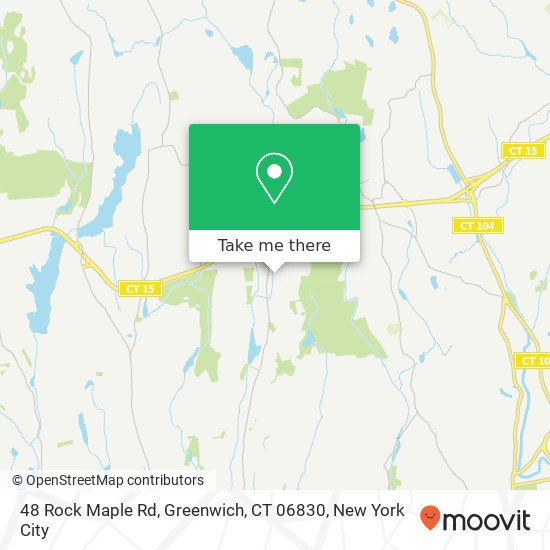 Mapa de 48 Rock Maple Rd, Greenwich, CT 06830