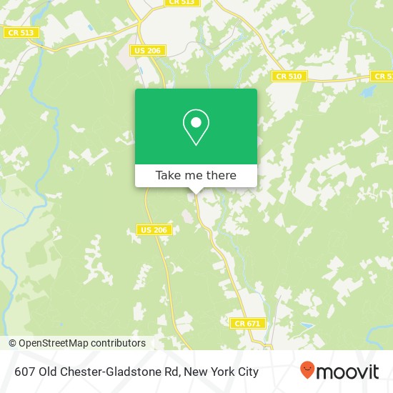 Mapa de 607 Old Chester-Gladstone Rd, Chester, NJ 07930