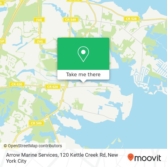 Mapa de Arrow Marine Services, 120 Kettle Creek Rd