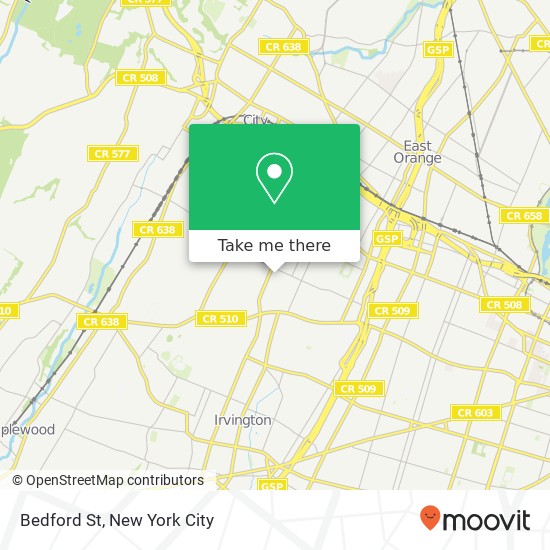 Mapa de Bedford St, Newark, NJ 07106