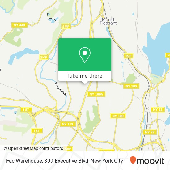 Fac Warehouse, 399 Executive Blvd map