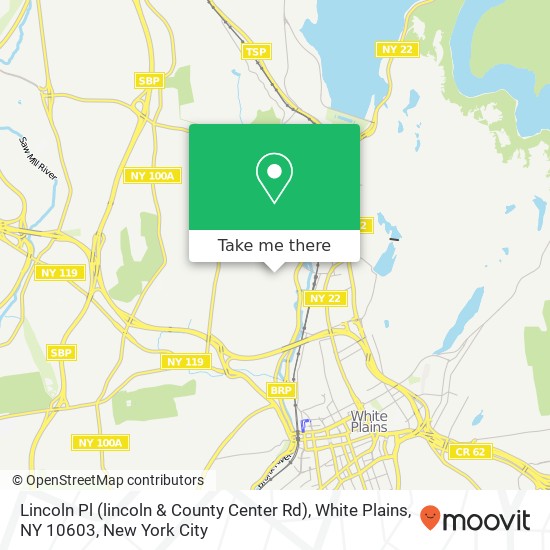 Mapa de Lincoln Pl (lincoln & County Center Rd), White Plains, NY 10603