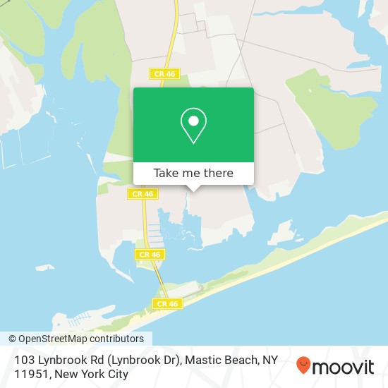 103 Lynbrook Rd (Lynbrook Dr), Mastic Beach, NY 11951 map