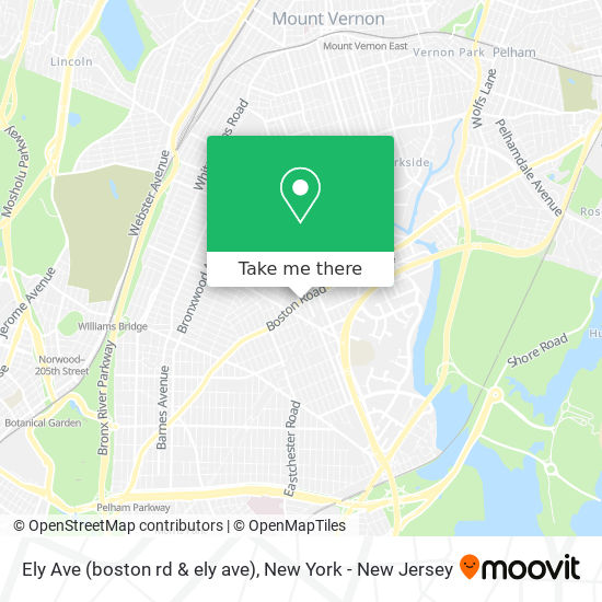 Mapa de Ely Ave (boston rd & ely ave)