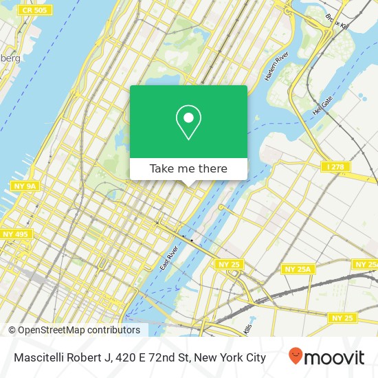 Mascitelli Robert J, 420 E 72nd St map