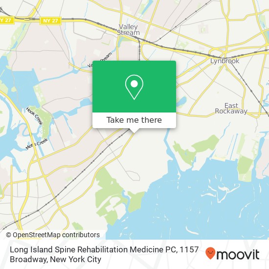 Long Island Spine Rehabilitation Medicine PC, 1157 Broadway map