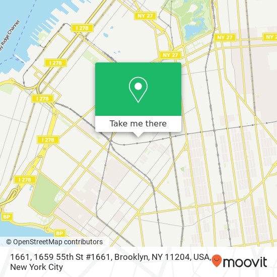 1661, 1659 55th St #1661, Brooklyn, NY 11204, USA map