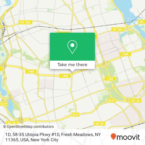 1D, 58-35 Utopia Pkwy #1D, Fresh Meadows, NY 11365, USA map