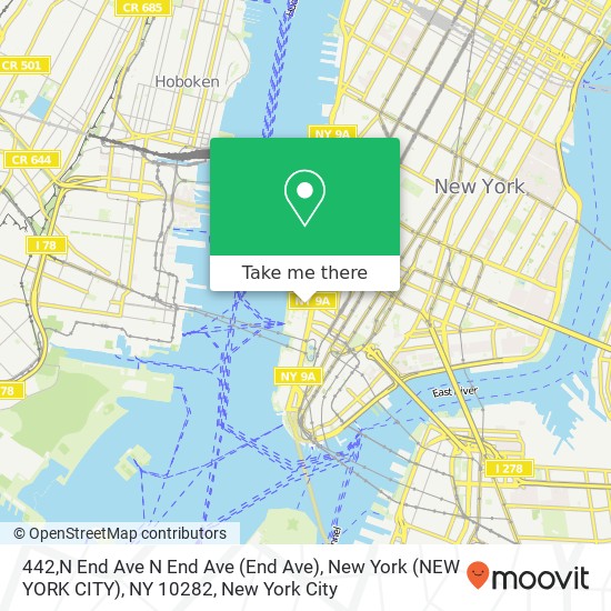 442,N End Ave N End Ave (End Ave), New York (NEW YORK CITY), NY 10282 map