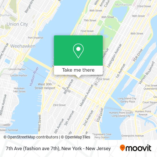 Mapa de 7th Ave (fashion ave 7th)
