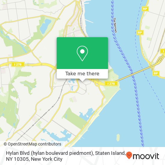 Mapa de Hylan Blvd (hylan boulevard piedmont), Staten Island, NY 10305