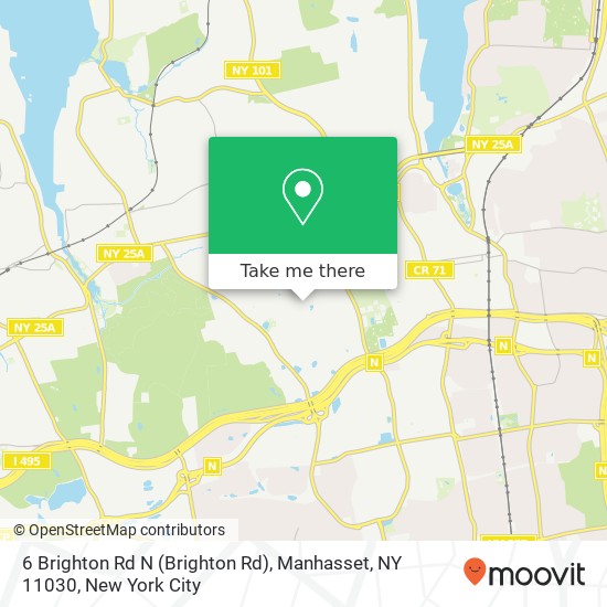 Mapa de 6 Brighton Rd N (Brighton Rd), Manhasset, NY 11030