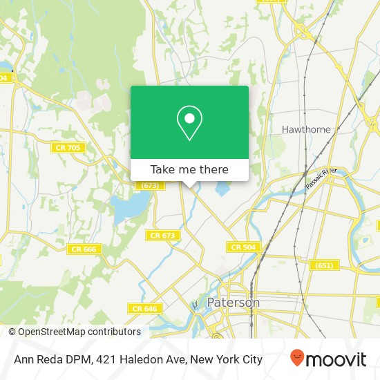 Mapa de Ann Reda DPM, 421 Haledon Ave