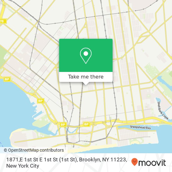 1871,E 1st St E 1st St (1st St), Brooklyn, NY 11223 map