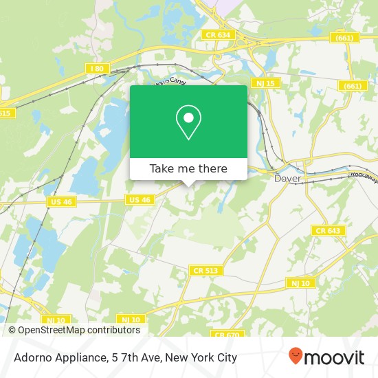 Mapa de Adorno Appliance, 5 7th Ave
