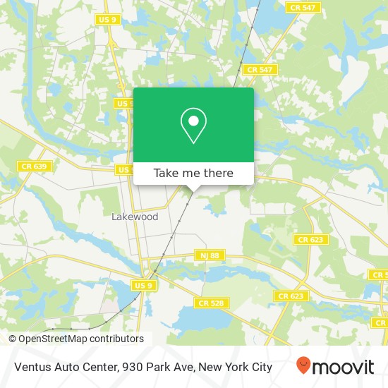 Mapa de Ventus Auto Center, 930 Park Ave