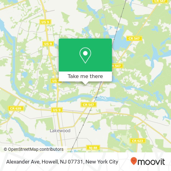 Alexander Ave, Howell, NJ 07731 map