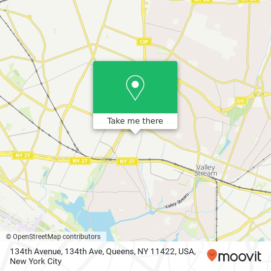 Mapa de 134th Avenue, 134th Ave, Queens, NY 11422, USA