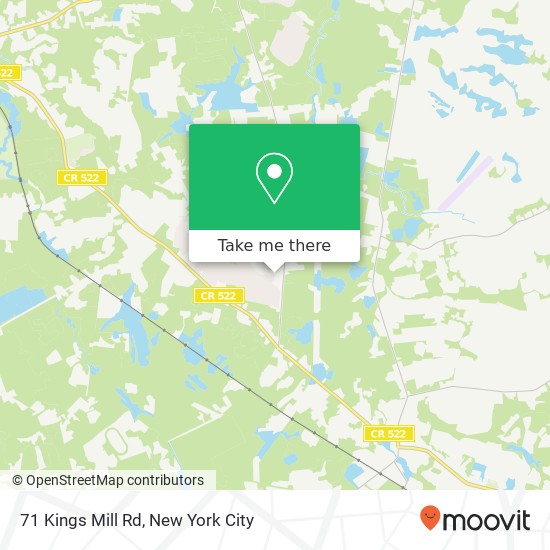 Mapa de 71 Kings Mill Rd, Monroe Twp, NJ 08831