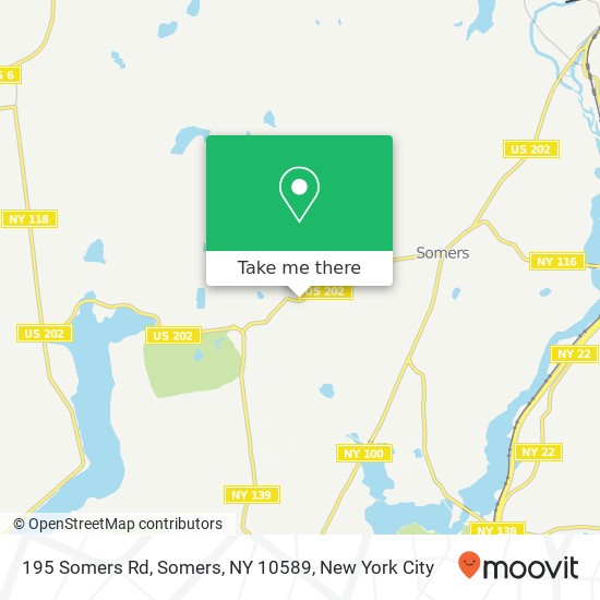 Mapa de 195 Somers Rd, Somers, NY 10589