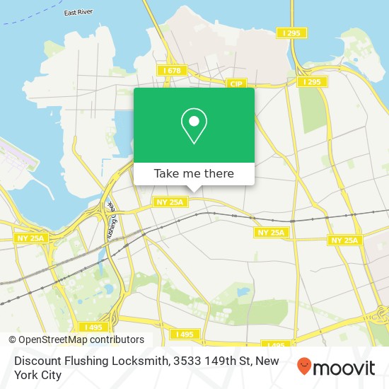 Mapa de Discount Flushing Locksmith, 3533 149th St