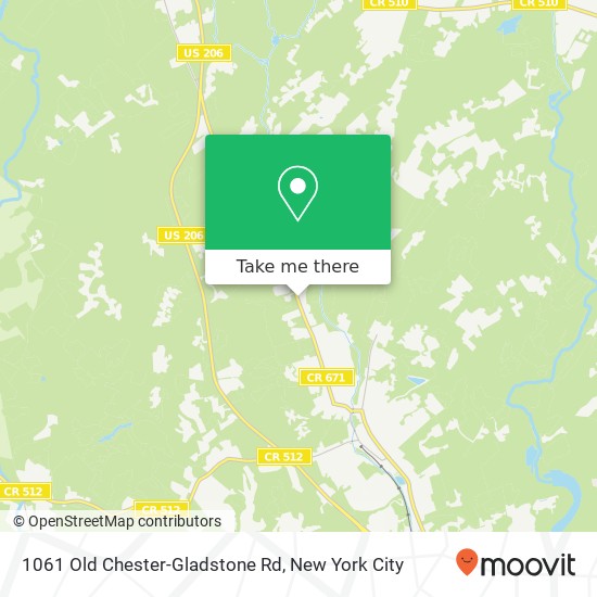 Mapa de 1061 Old Chester-Gladstone Rd, Far Hills, NJ 07931