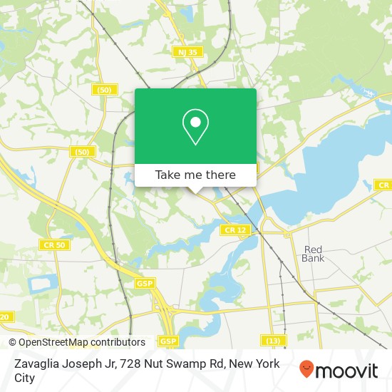 Zavaglia Joseph Jr, 728 Nut Swamp Rd map