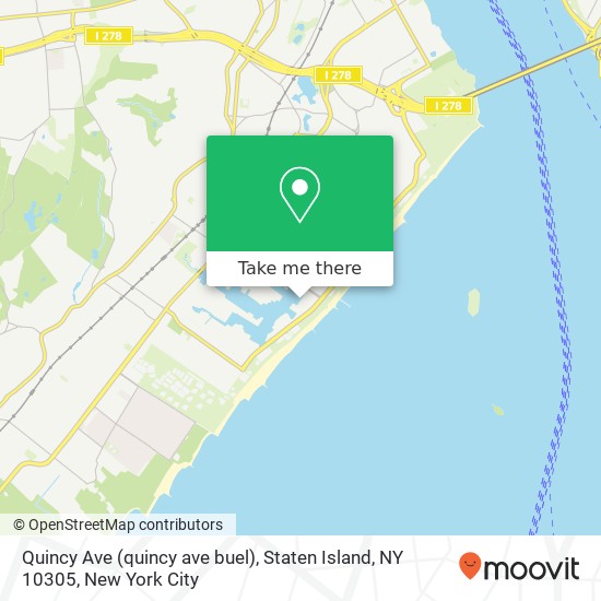 Quincy Ave (quincy ave buel), Staten Island, NY 10305 map
