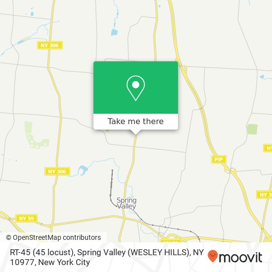 Mapa de RT-45 (45 locust), Spring Valley (WESLEY HILLS), NY 10977