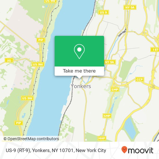 Mapa de US-9 (RT-9), Yonkers, NY 10701
