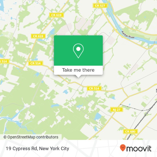 Mapa de 19 Cypress Rd, Somerset (Franklin Twp (Somerset county)), NJ 08873