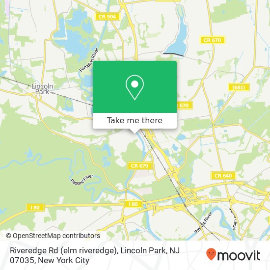 Riveredge Rd (elm riveredge), Lincoln Park, NJ 07035 map