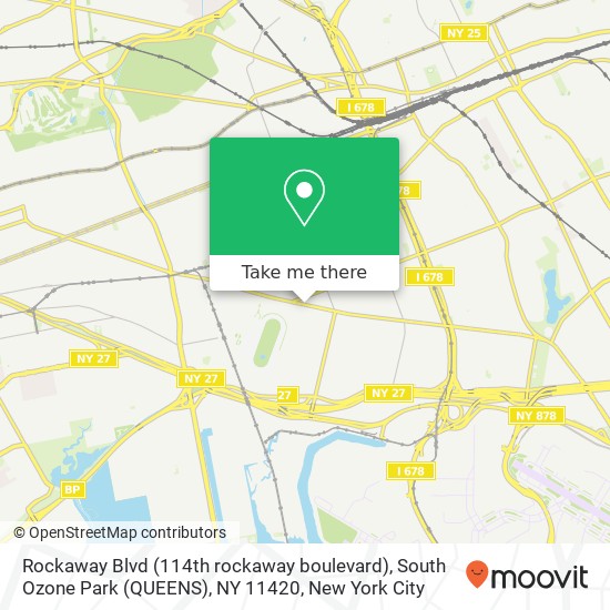 Mapa de Rockaway Blvd (114th rockaway boulevard), South Ozone Park (QUEENS), NY 11420