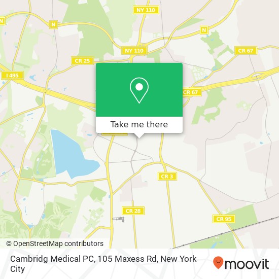 Mapa de Cambridg Medical PC, 105 Maxess Rd