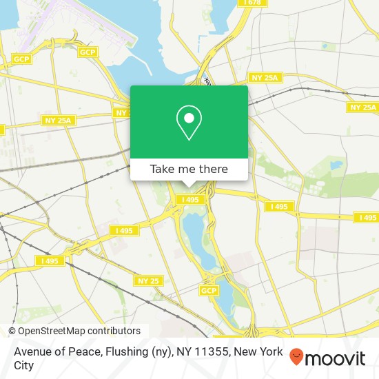 Avenue of Peace, Flushing (ny), NY 11355 map