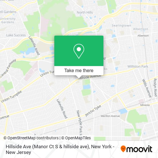 Mapa de Hillside Ave (Manor Ct S & hillside ave)
