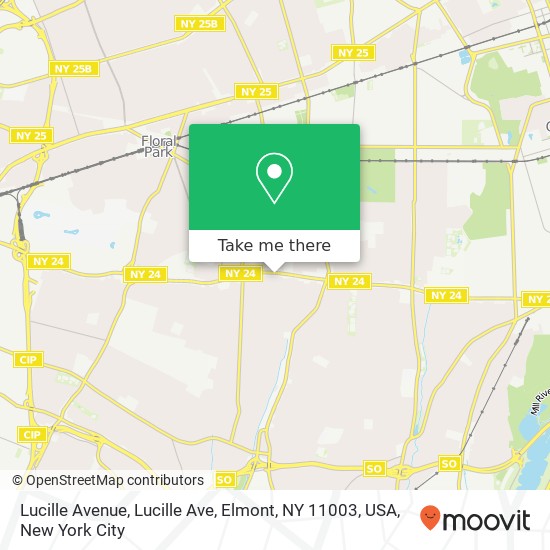 Mapa de Lucille Avenue, Lucille Ave, Elmont, NY 11003, USA