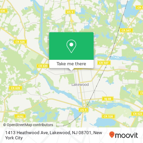 1413 Heathwood Ave, Lakewood, NJ 08701 map